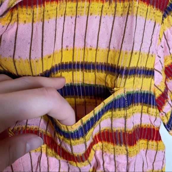 Urban Outfitters Striped Button Up Tee small - Picture 3 of 6